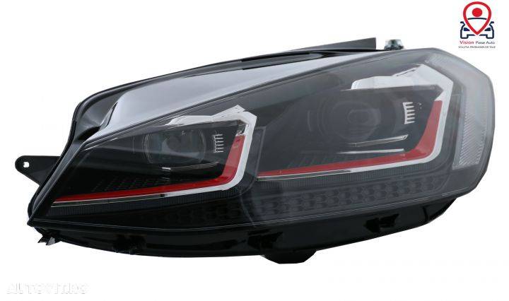 Faruri LED compatibil cu VW Golf 7.5 VII (2017+) GTI Look cu Semnal D - 4