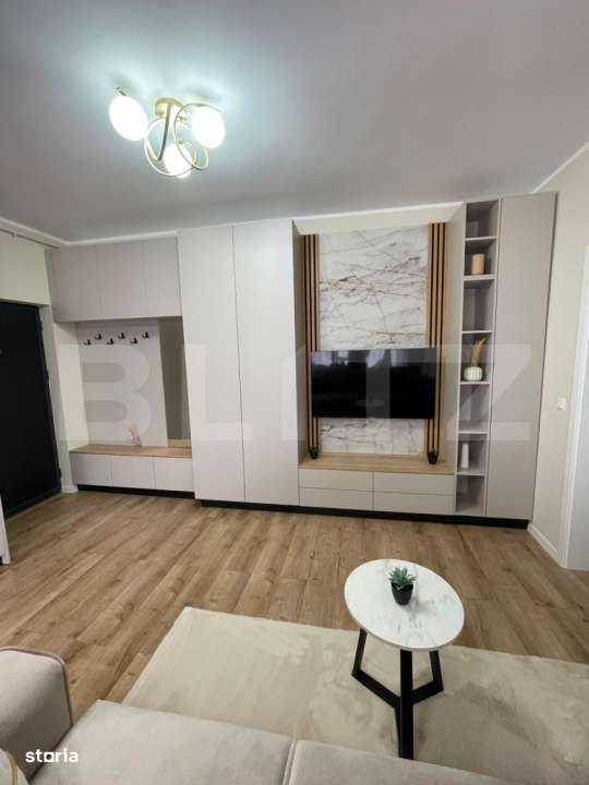 Apartament 40 mp | 2 camere ultrafinisat | complet mobilat | balcon si-0