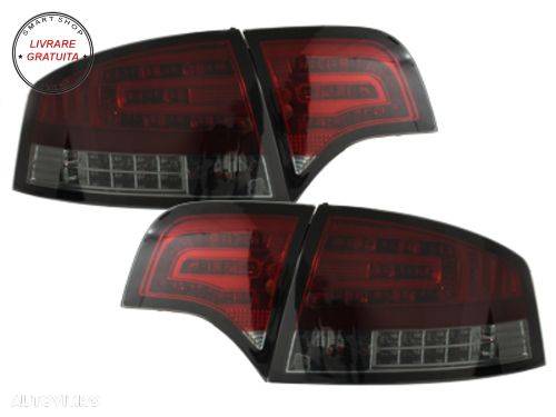 Stopuri LED Audi A4 B7 Sedan (2004-2008) LED Blinker Rosu Fumuriu- livrare gratuita - 2