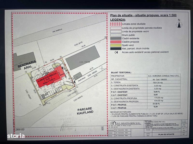 parcela in parcarea Kaufland Nufarul