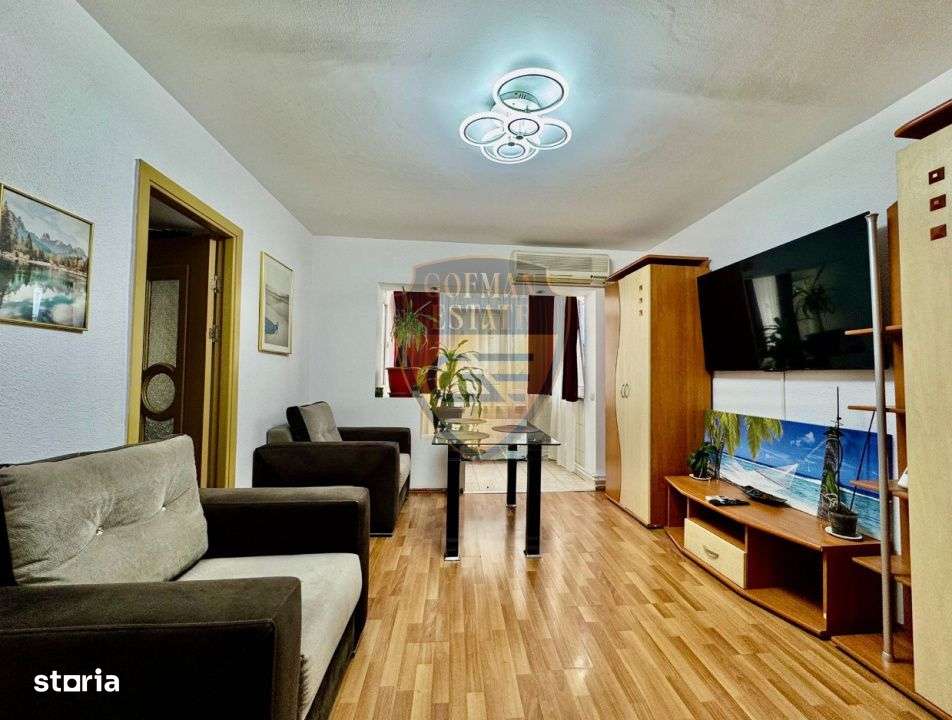 3 camere, KM 4-5, 55 mp + BOXA , etaj 1/4, semidecomandat, centrala ga - Imagine principală: 5/8