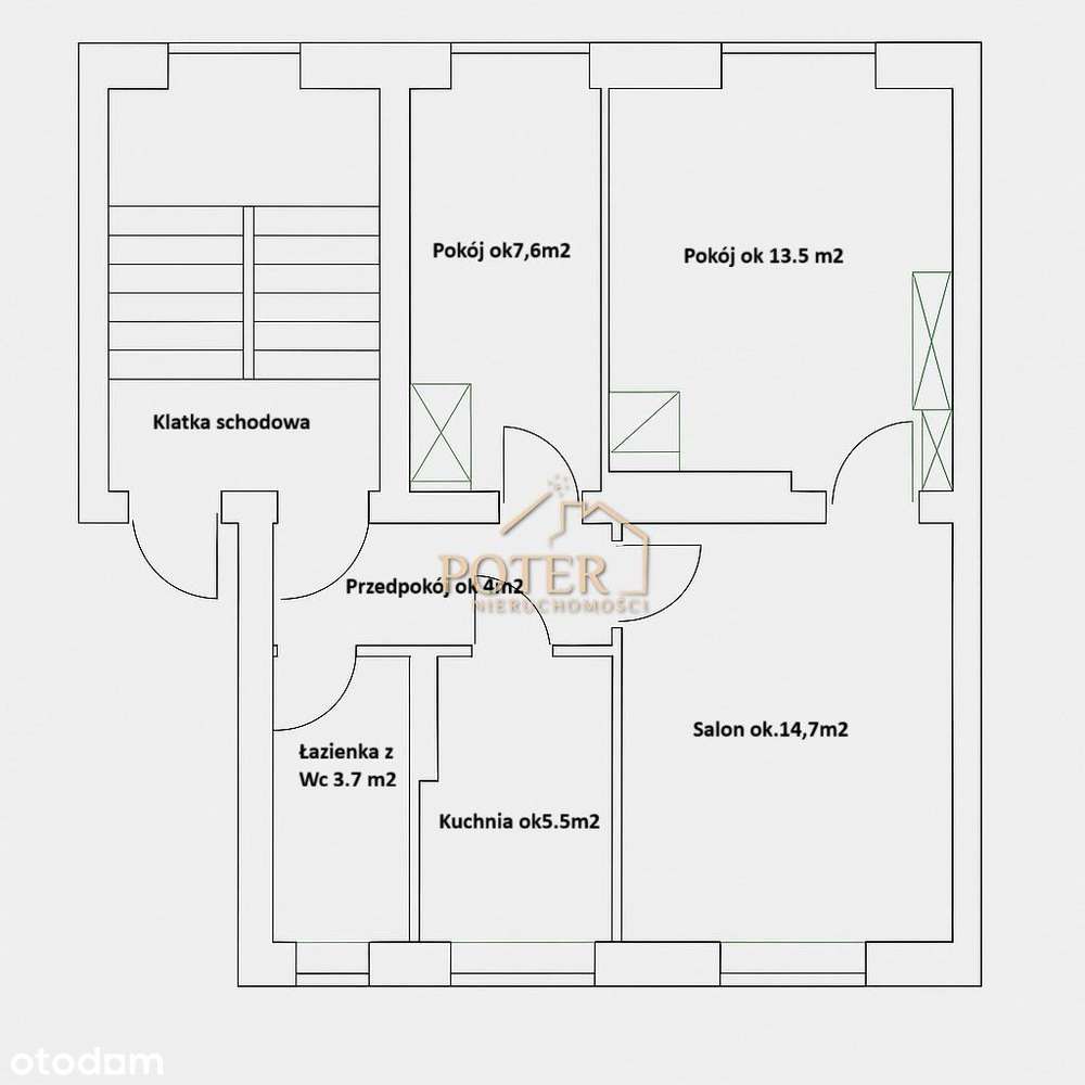 Oddzielna kuchnia | 3 pok.| Media miejskie !-19