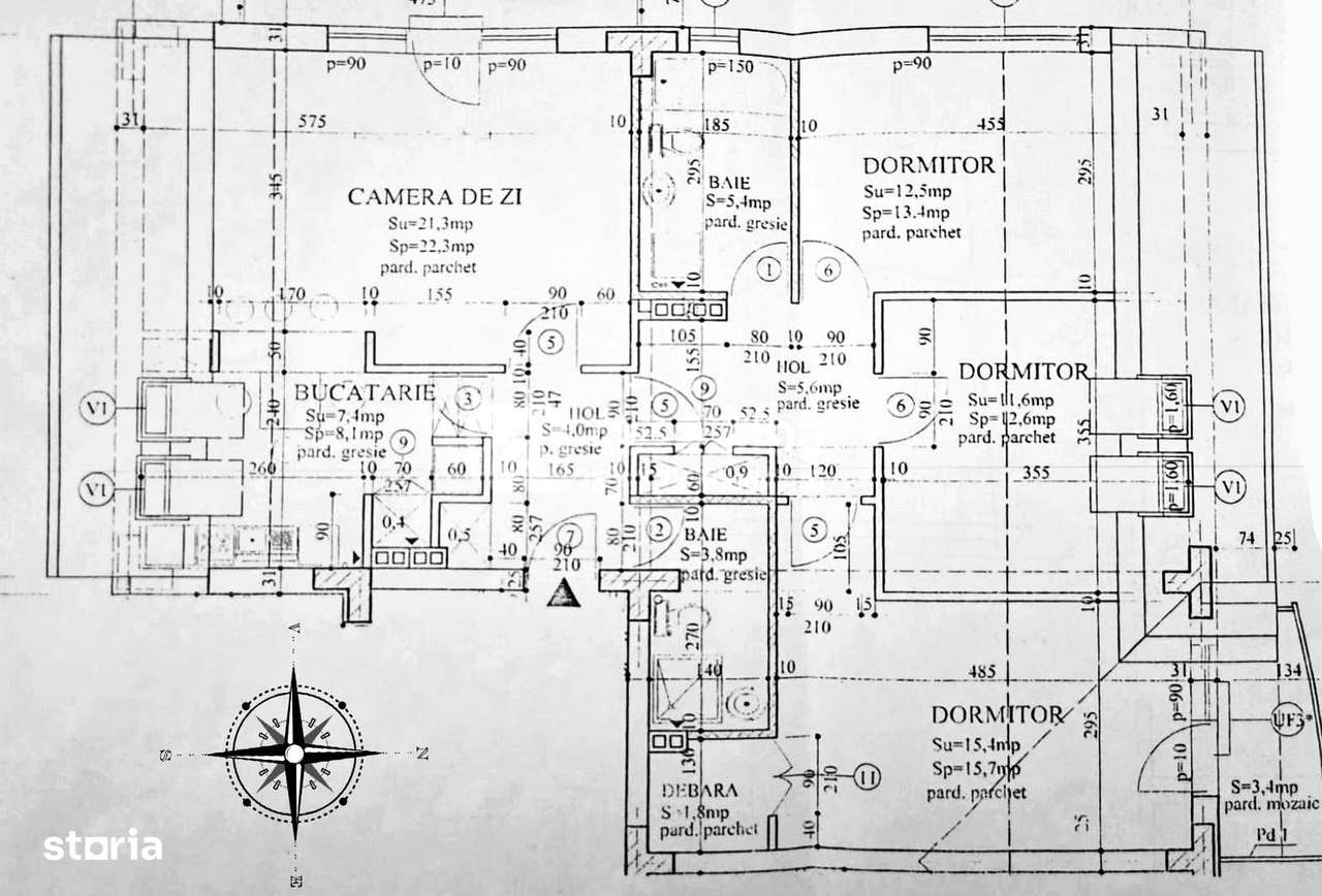 Semicentral - Pacurari, bloc nou, 4 camere decomandat, mobilat si util-14