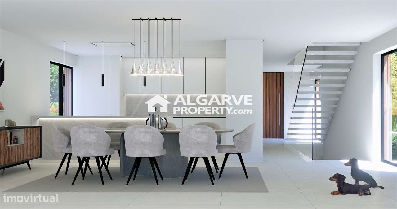 Moradia V4 de estilo contemporâneo em fase construção com vista mar ju - Grande imagem: 5/13