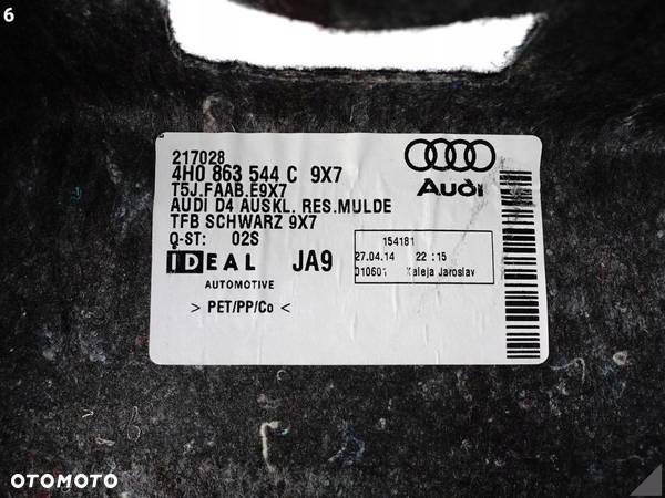 AUDI A8 S8 4H0 D4 LIFT LONG 10-17 WNĘKA WYKŁADZINA KOŁA ZAPASOWEGO - 7