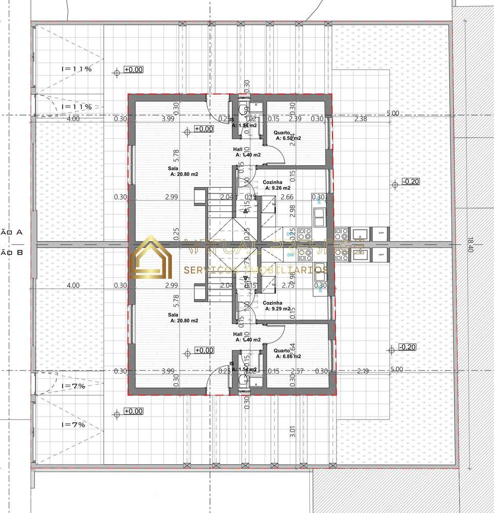Moradia geminada T4 em construção | varandas + logradouro | Fernão...-20
