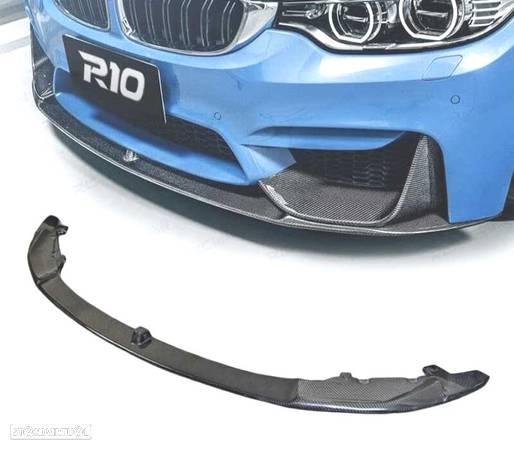 SPOILER LIP DIANTEIRO PARA BMW F80 F82 F83 LOOK M4 CARBONO - 1