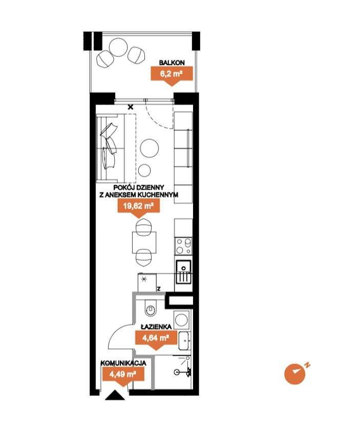 29 m2 z balkonem-Galeria Krakowska-Rakowicka-4