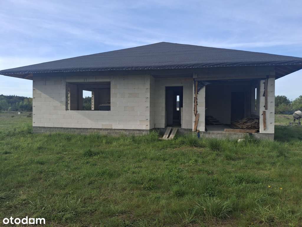 Działka budowlana z domem w stanie surowym-4