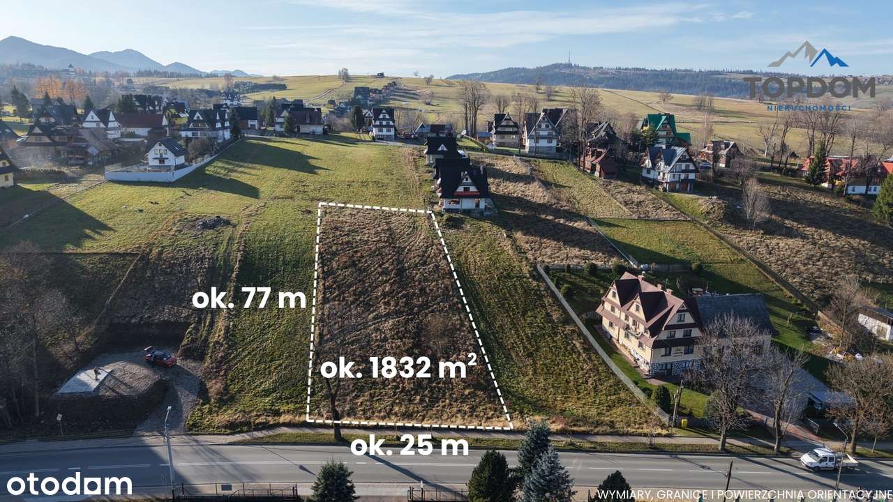 DZIAŁKA Z WIDOKEM W ZAKOPANEM Z POZWOLENIEM NA 3 DOMY I GARAŻ NA 6 AUT-2