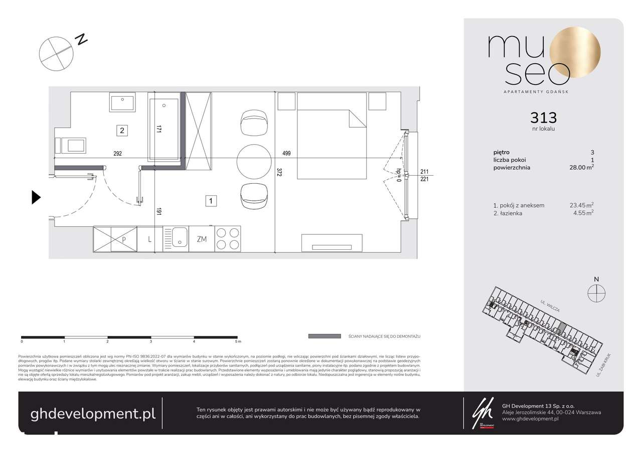 1-pokojowe mieszkanie 28m2 Bezpośrednio - Pełny obrazek: 2/7
