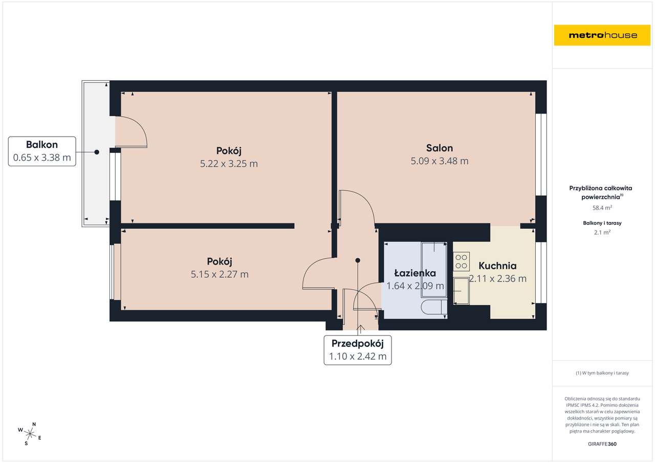 Mysłowice / Morcinka, 55,3 m2, 3 pokoje , balkon, obszerna piwnica-19