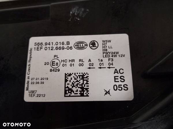 Skoda kodiaq OE 566941016B lampa przednia Prawa - 8