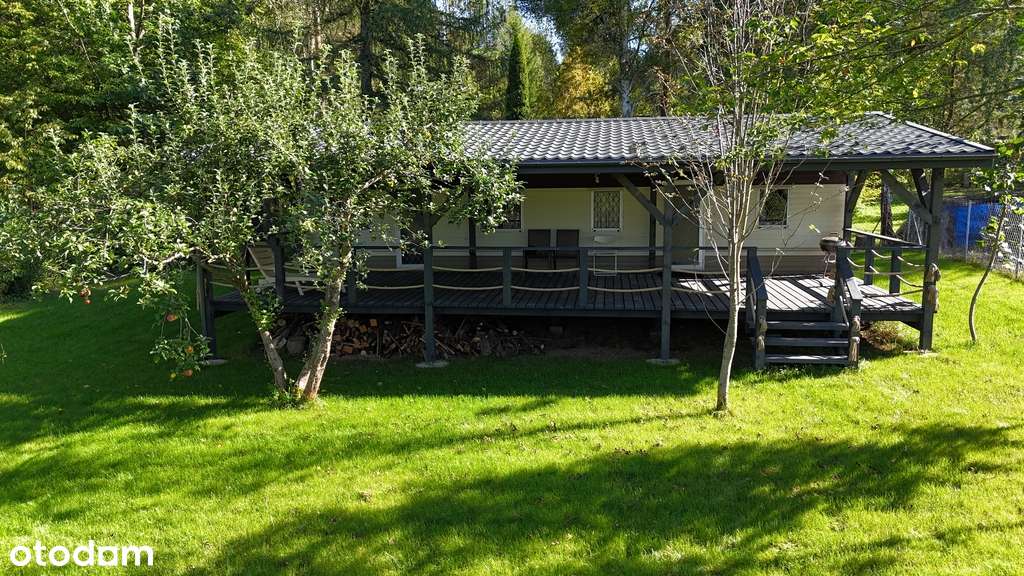 Działka rekreacyjna z domkiem nad j. Leleskim-1