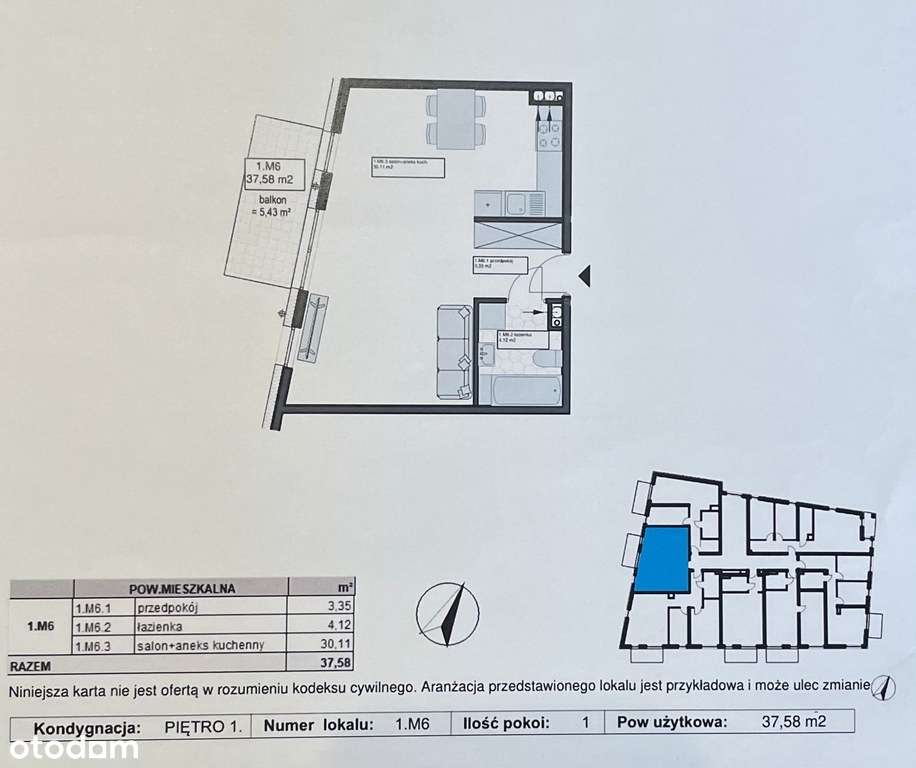 Nowoczesna kawalerka w Policach – ul. Rycerska-9