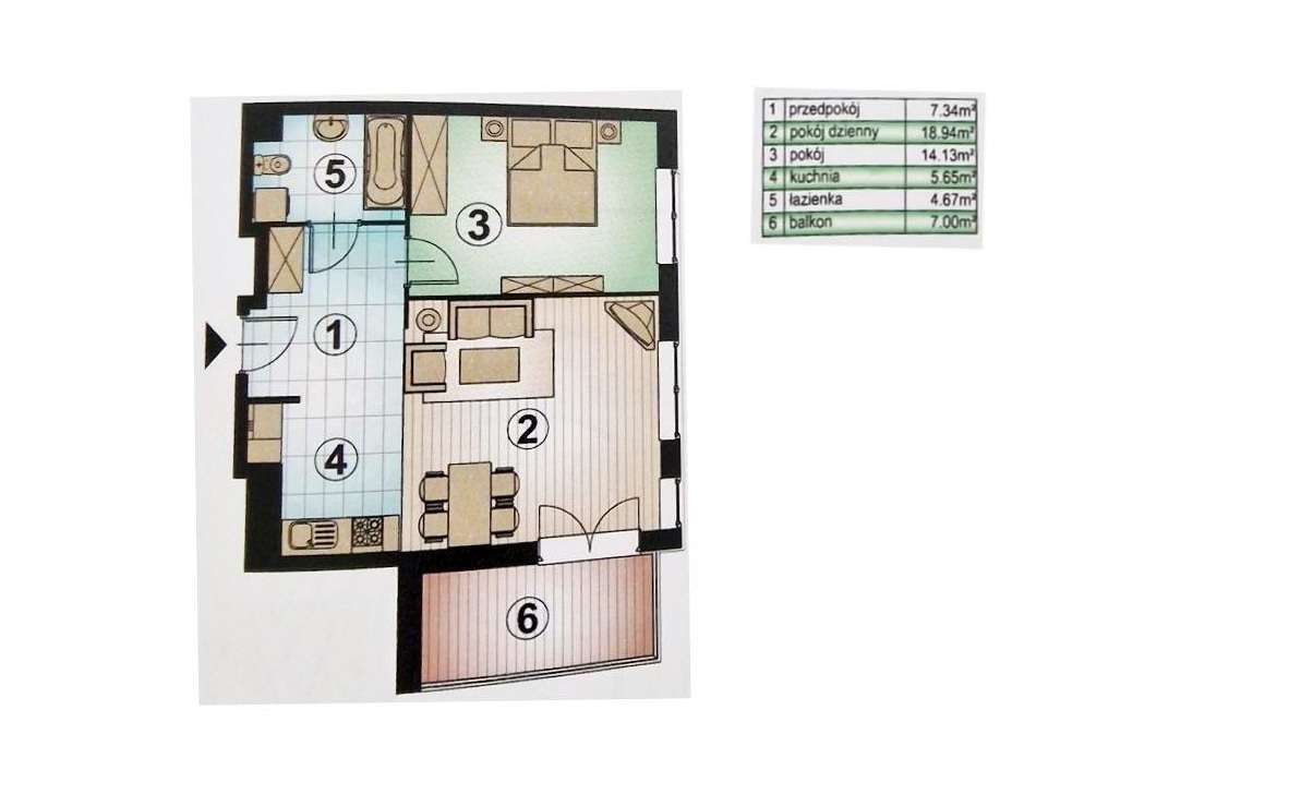 Widzew-Wschód - na sprzedaż M3 ul. Bartoka osiedle Panoramika I piętro-14