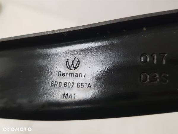 VW POLO 6R 6R0 09-17 DOLNA BELKA POPRZECZKA WZMOCNIENIE ZDERZAKA PRZEDNIA PRZEDNI PRZÓD 6RO807651A - 3