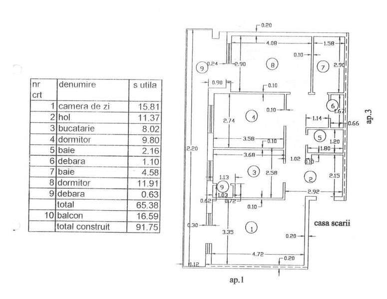 Vand apartament cu 3 camere Barlad - Imagine principală: 4/8