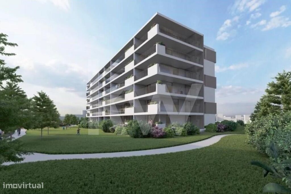 Apartamento T3 em construção com amplo terraço e 2 lugares de garagem