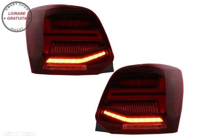 Stopuri Full LED VW POLO 6R 6C 61 (2011-2017) Semnal Dinamic Led Vento Look- livrare gratuita - 12