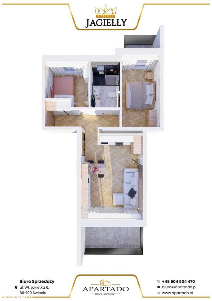 Mieszkanie nr. 22 | 58,07 m² | Os. Jagiełły | WINDY |-15