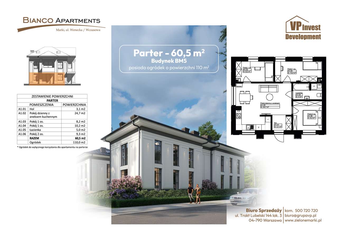 Mieszkanie z ogródkiem | 4-pok. | BM5 - Pełny obrazek: 2/2