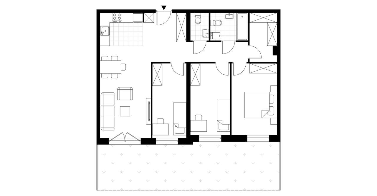 4-pokojowe mieszkanie 78m2 + ogródek Bezpośrednio - Pełny obrazek: 3/8