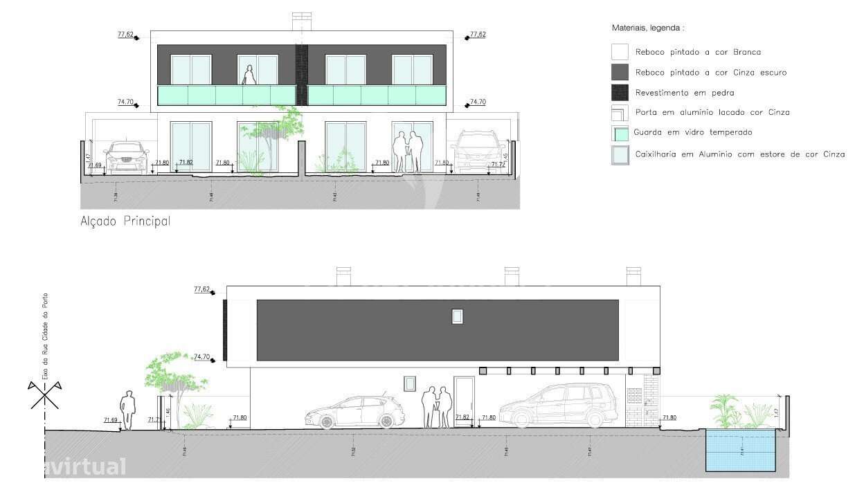 Moradia Bi-Familiar com Piscina- 2 Fracções T4 - Grande imagem: 3/14