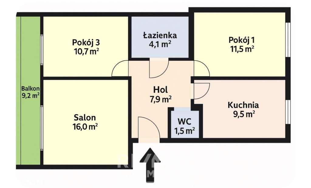 Mieszkanie 3-pok. z oddzielną kuchnią, PARKING-9