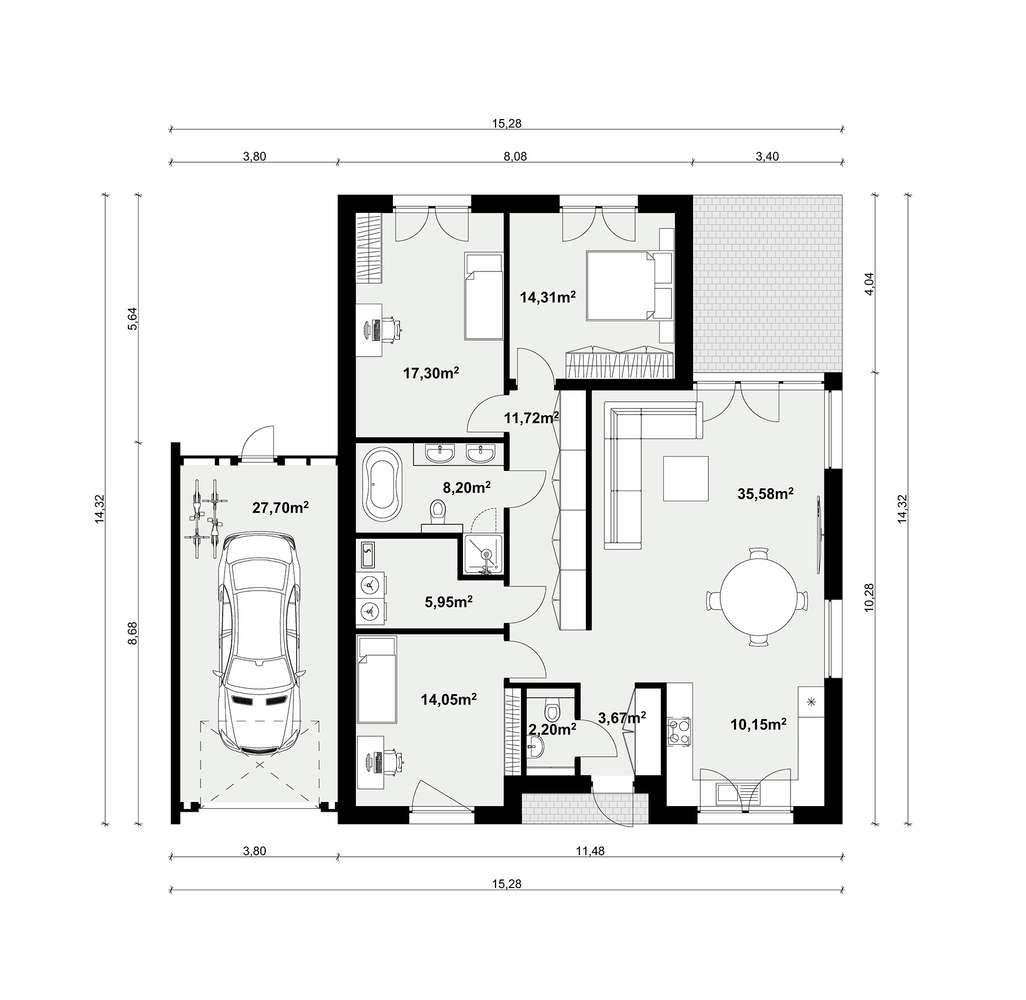 Dom Jakub z garażem, Tychy, ul.Jaroszowicka-2
