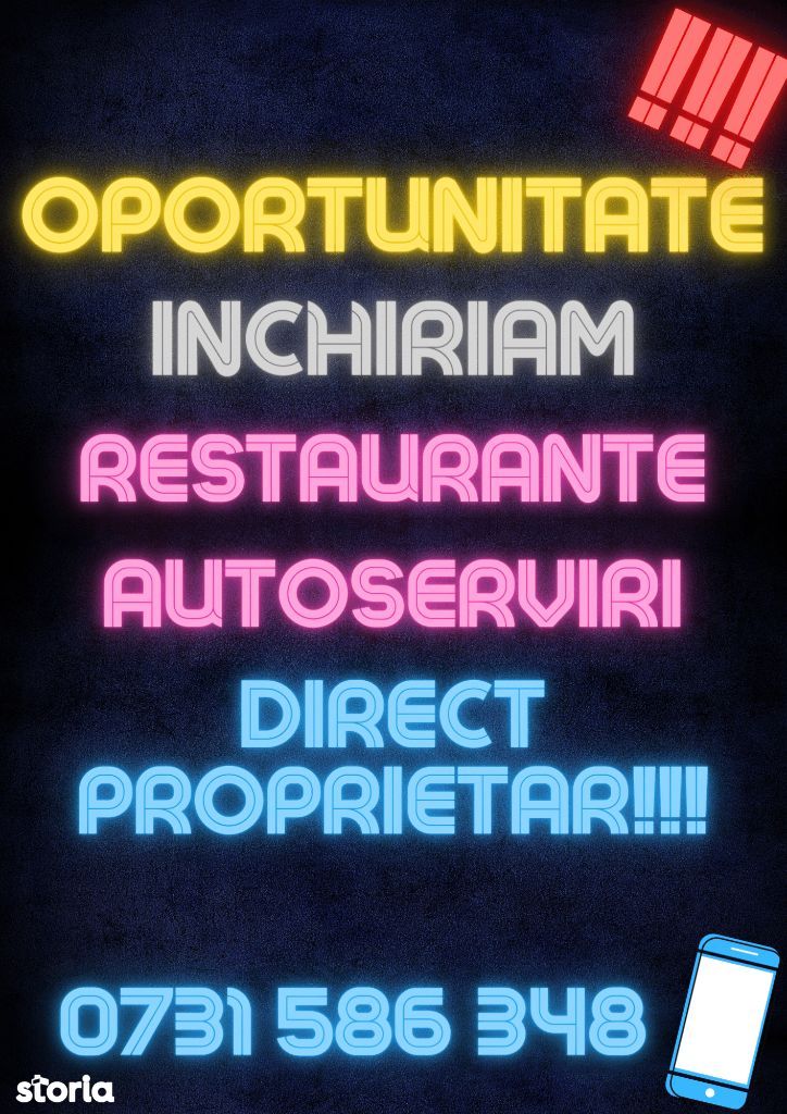 Oportunitate! INCHIRIAM Restaurante si Autoserviri, CENTRAL COSTINESTI