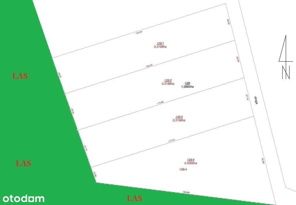 Kopisk. Działki 3198 - 4266 m2 blisko lasu!