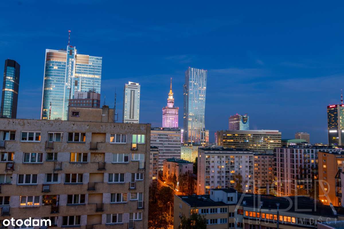 2pok. przy ul.Pańskiej z widokiem na Pałac Kultury