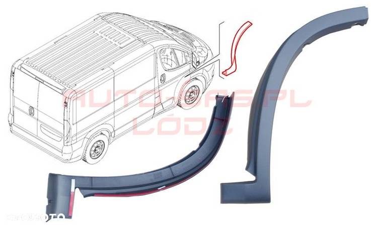 NAKŁADKA LISTWA NADKOLA PRAWA DUCATO JUMPER BOXER 06- MAXI - 1