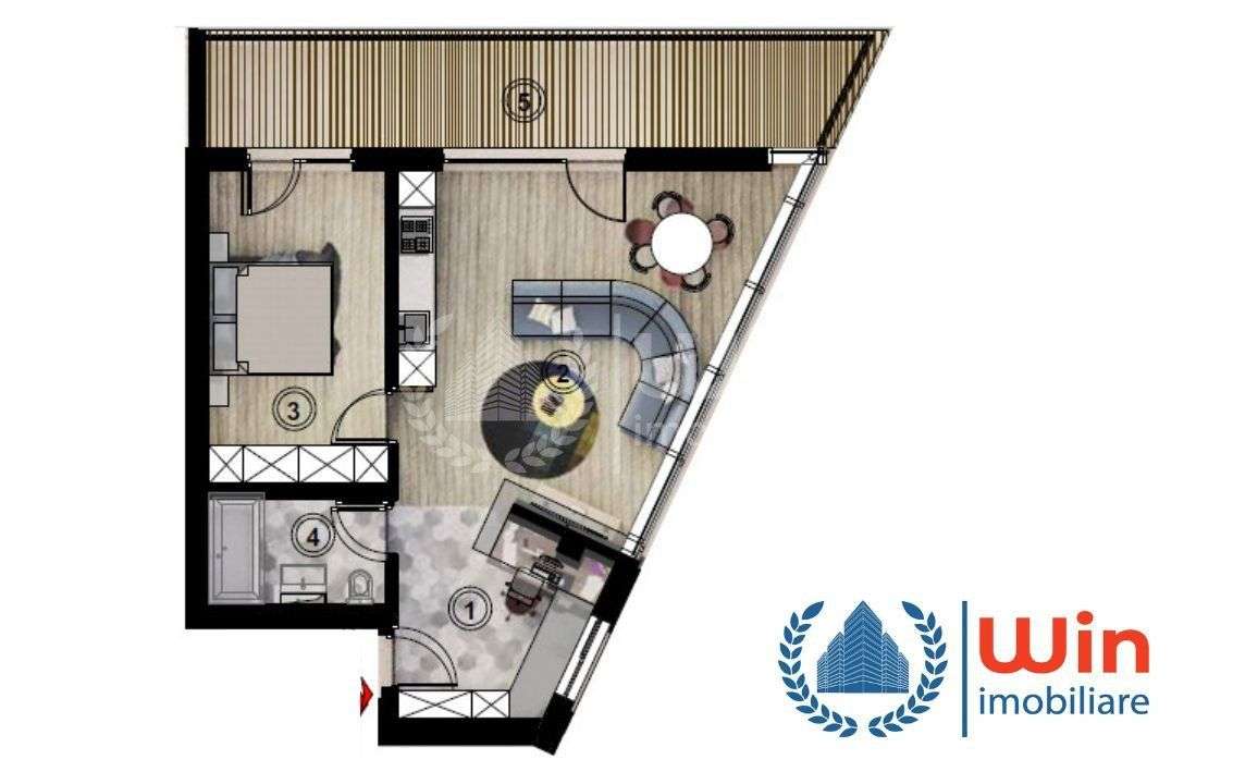 Apartament 2 camere | 58mp | Balcon 20 mp | Garaj | Iulius Mall - Imagine principală: 2/3
