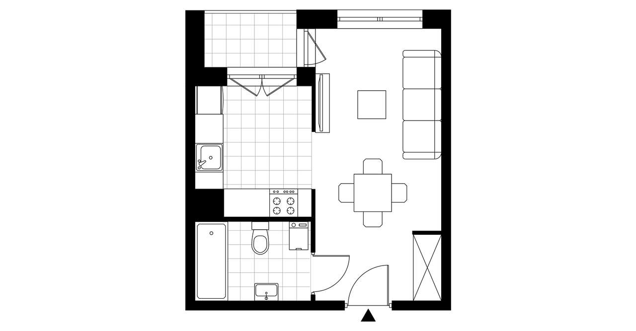 J​N 190 etap I​I | mieszkanie 1-pok. | 1_10 - Pełny obrazek: 4/9
