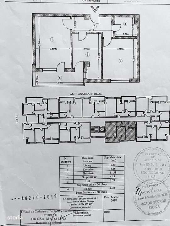 Ap. cu 2 camere, str. Luica, et.2/4, bloc 2018, gata de mutat. 0% Comi-11