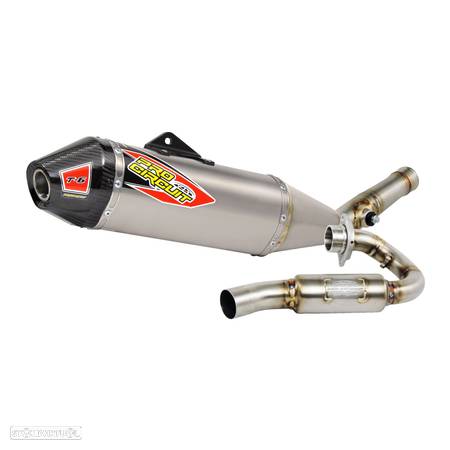 escape completo pro circuit t-6 euro stainless w/ titanium canisters & carbon end suzuki rm-z 250 - 1