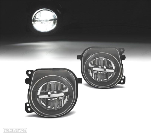 FAROIS NEVOEIRO PARA BMW SERIE 5 F10 F11 F07 LCI 13-16 LED VIDRO CROMADO - 1