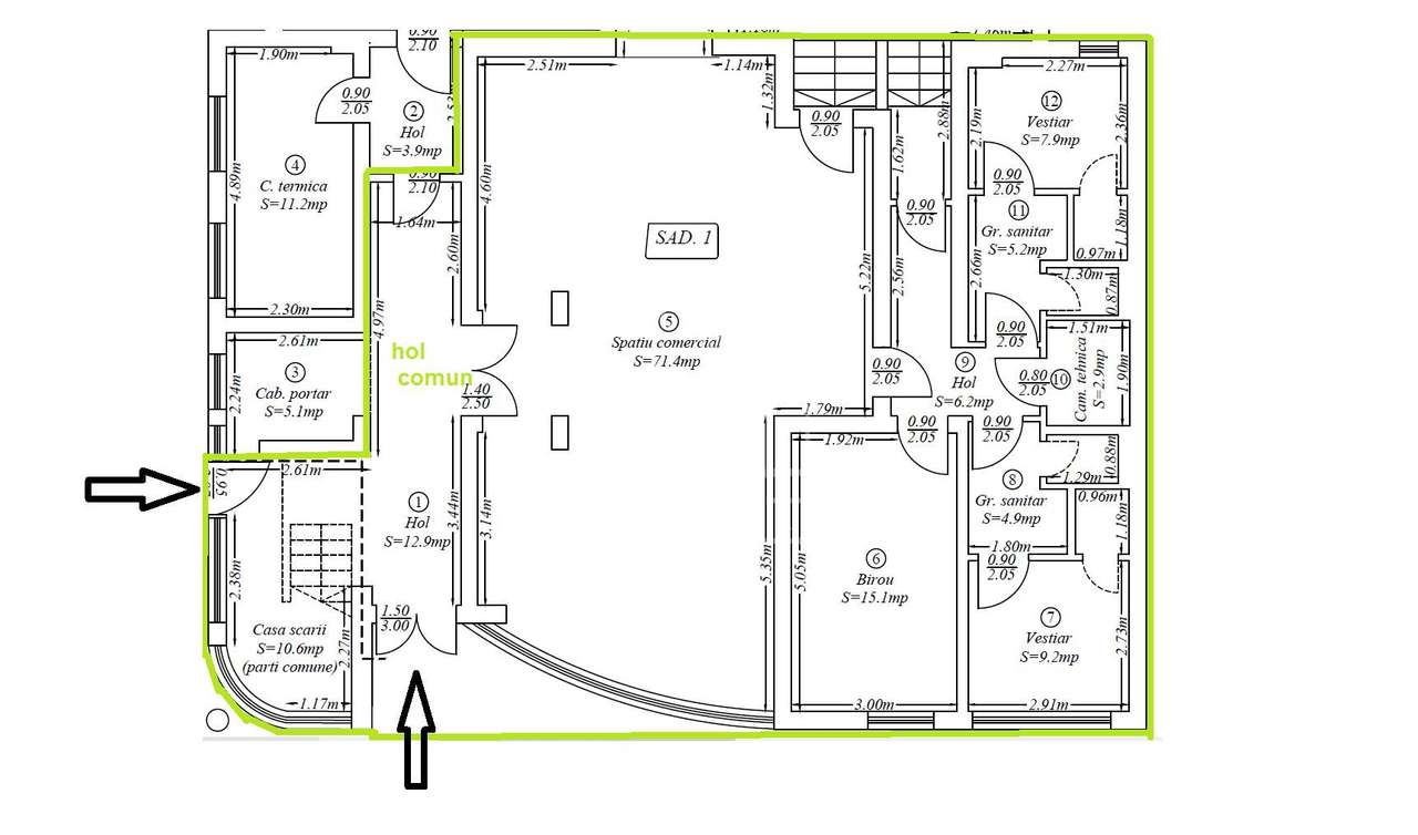 Spatiu comercial, 123mp, zona Lipovei - Imagine principală: 5/9