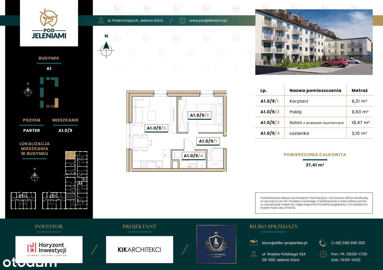 Pod Jeleniami | mieszkanie 2-pok. | A1.0/9 - Pełny obrazek: 2/9