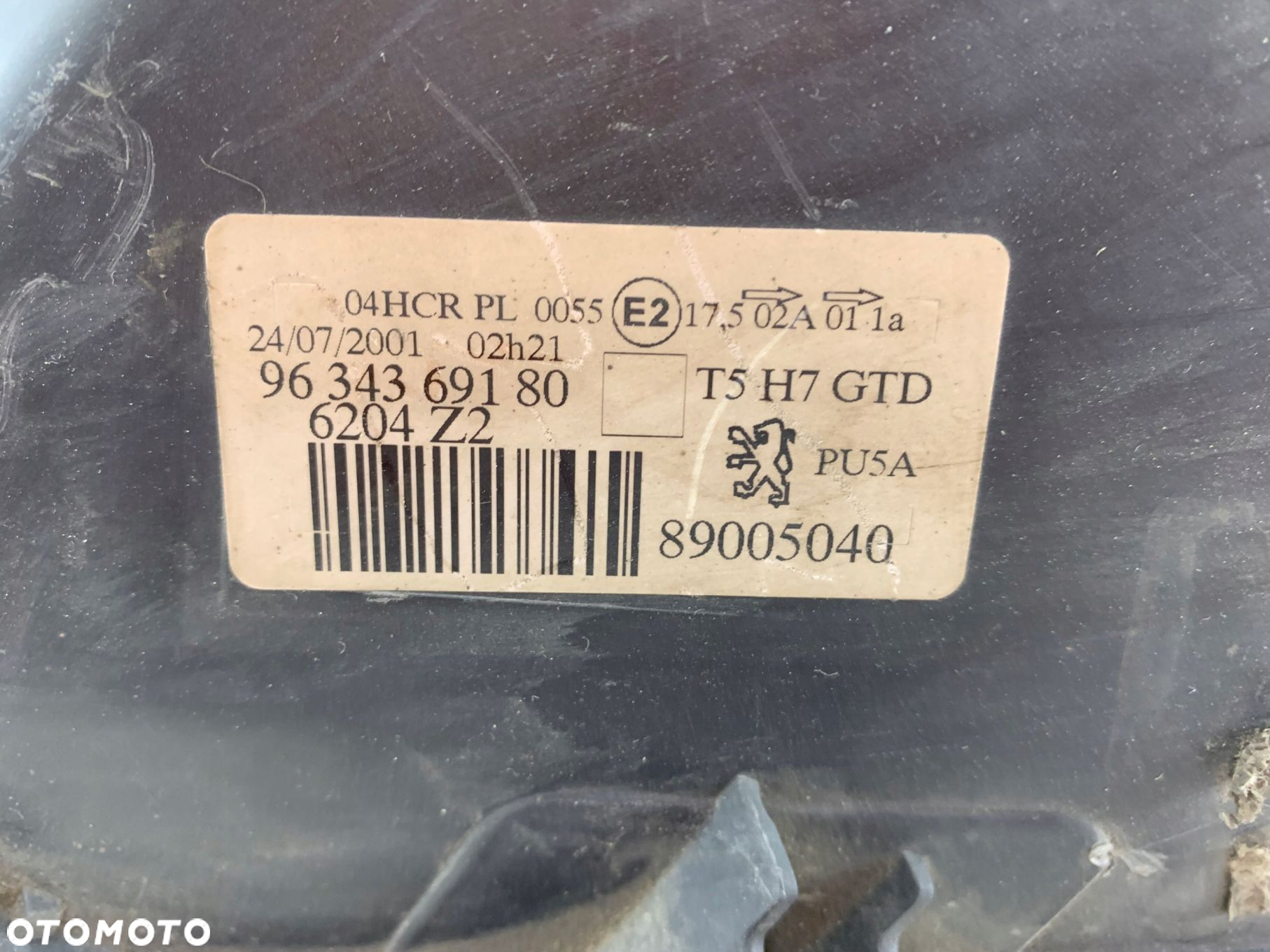 PEUGEOT 307 LAMPA LEWA PRZÓD 9634369180 ŁADNA - 8