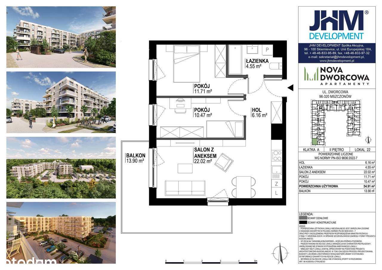 Nova Dworcowa | mieszkanie 3-pok. | A.2.22 - Pełny obrazek: 2/9