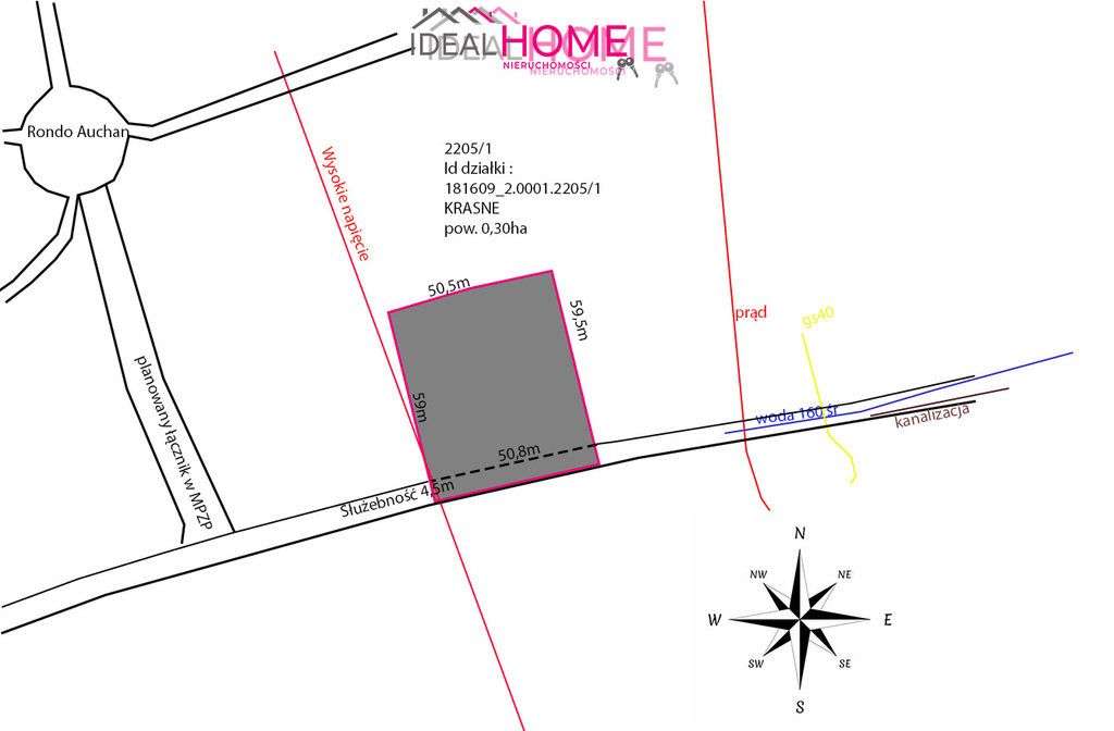 Działka Krasne Mpzp- 30A blisko Auchan - Pełny obrazek: 4/10