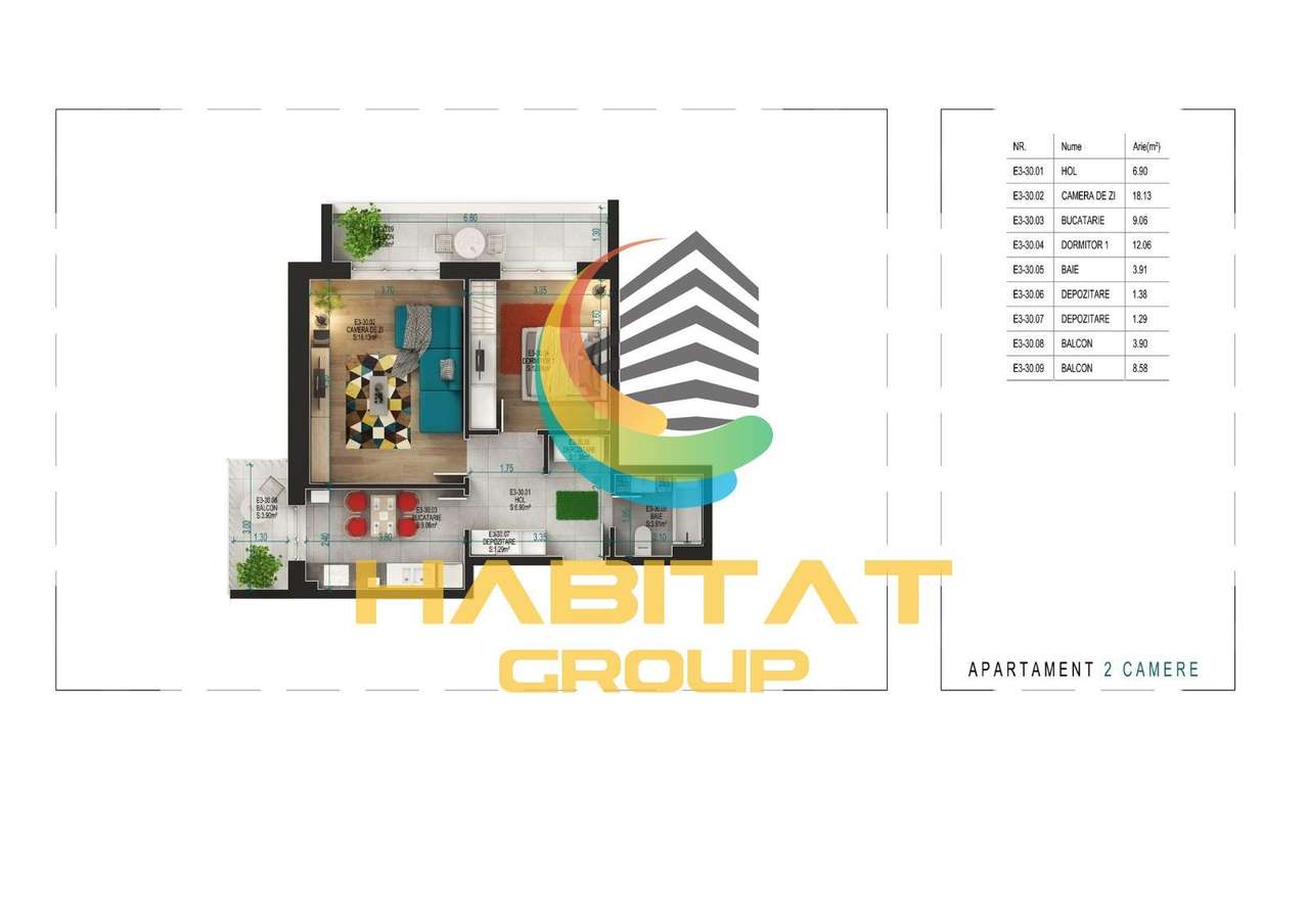 Pallady 2 camere decomandat 65 mp + loc parcare gratuit - Imagine principală: 2/12