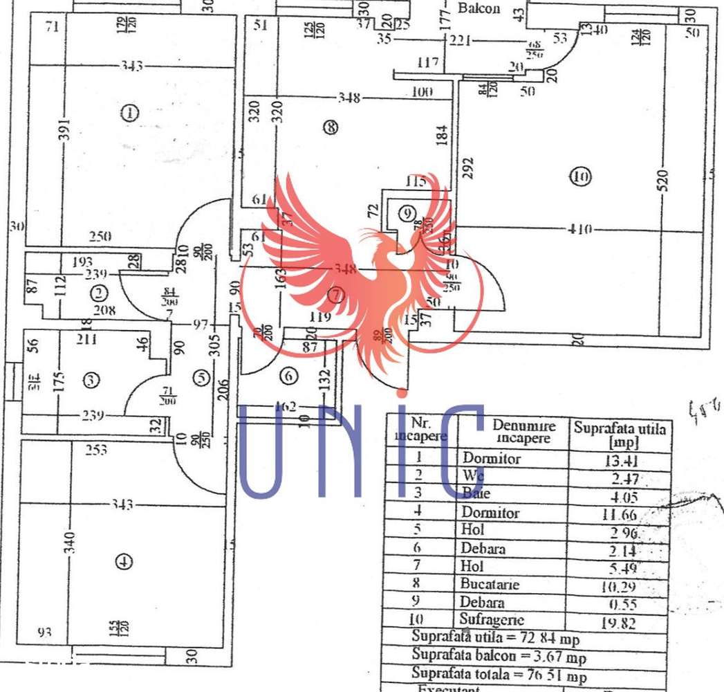 3 decomandate 1mai, centrala proprie, mobilat-7