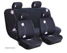 Set huse scaune auto Pink Flower Girl , Fata + Spate compatibile cu modelele cu Airbag in scaune - 1