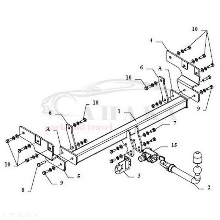 Hak Holowniczy Automat Do Mitsubishi Pinin H70 2000-2007 (Tylko 5-Io Drzwiowy) - 3