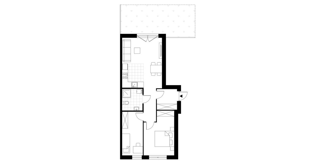 3-pokojowe mieszkanie 57m2 + ogródek Bez Prowizji - Pełny obrazek: 3/8