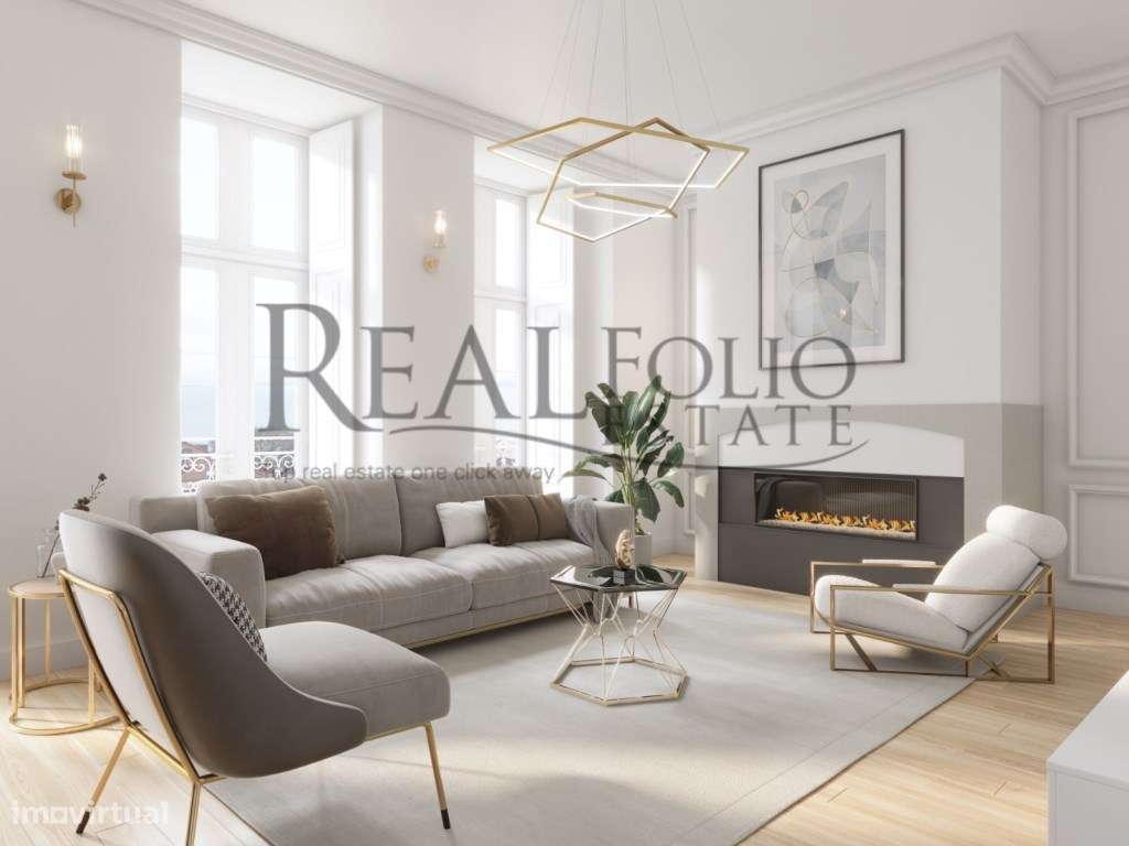 Luxuoso apartamento T2 duplex com jardim no coração do Chiado. - Grande imagem: 2/32